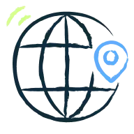 Illustration of a team with an energy symbol in the center.