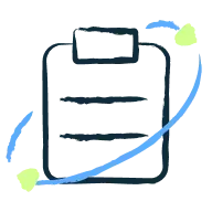 Illustration of a team with an energy symbol in the center.