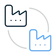 Illustration of two industries.