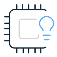 Illustration of a chip with a lightbulb.