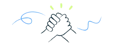 Illustration of two hands shacking