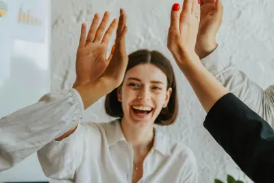 Group of happy women.