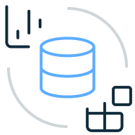 Illustration of a server with data.