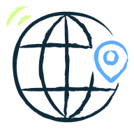 Illustration of a team with an energy symbol in the center.