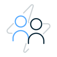 Illustration of a team with an energy symbol in the center.