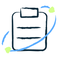 Illustration of a team with an energy symbol in the center.