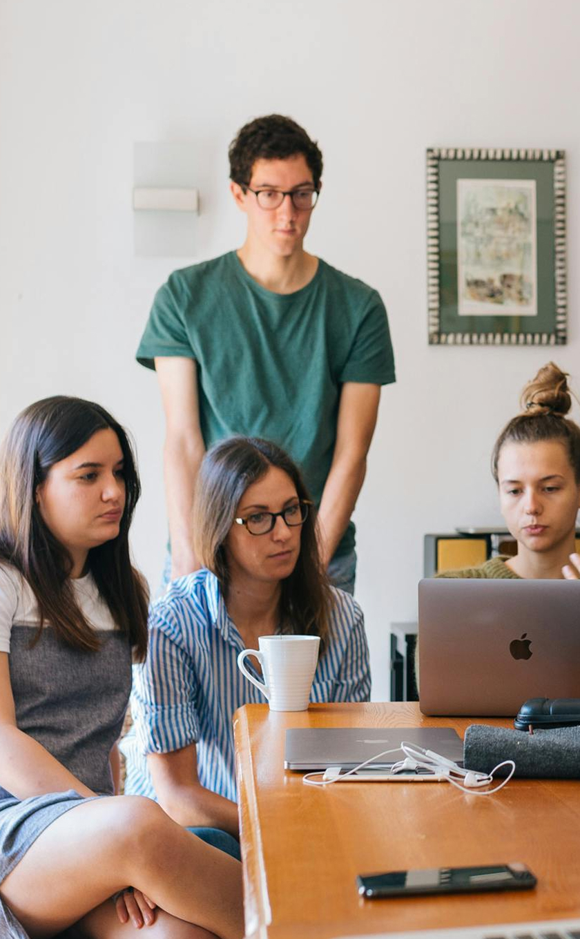 Dedicated team working together