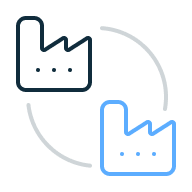 Illustration of two industries.