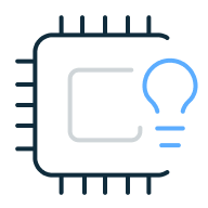 Illustration of a chip with a lightbulb.