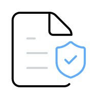 Illustration of a file with security symbol.