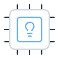 Illustration of a chip with a lightbulb.